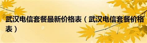 12月湖北武汉电信宽带套餐价格表2023（武汉电信宽带办理安装）