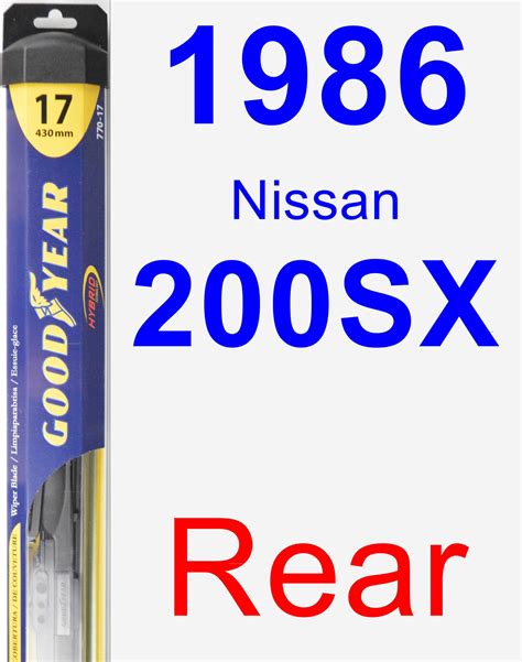 1986 Nissan 200SX Rear Wiper Blade - Hybrid - Walmart.com