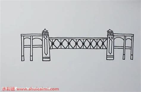 斜拉桥的简笔画怎么画带步骤简单又好看 - 丫丫小报