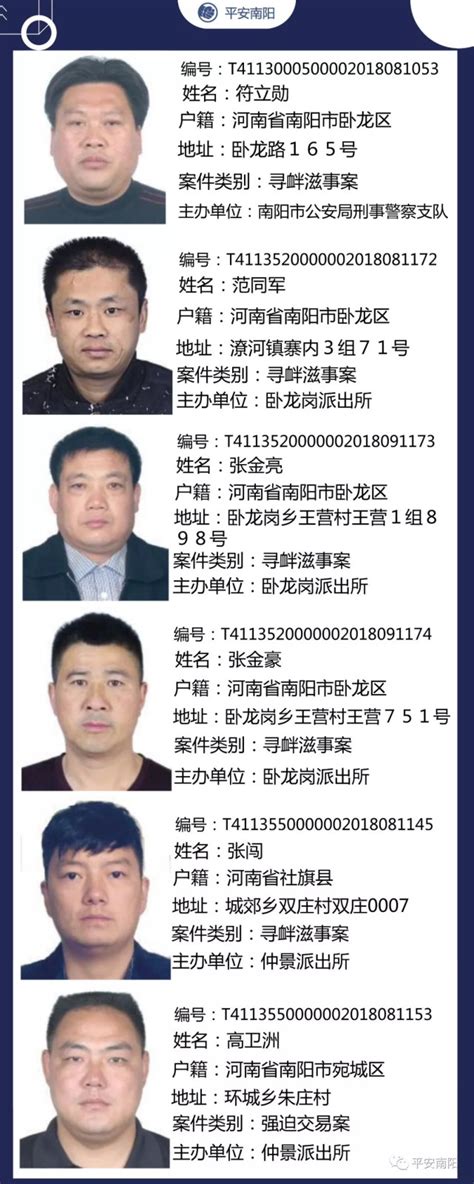 南阳市公安局发布9月最新通缉令 涉及一百余人 快看有你认识的人没？-大河新闻