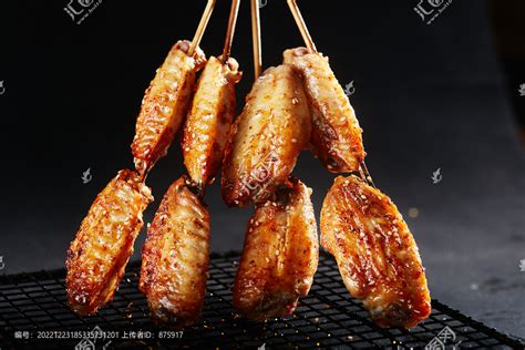 烤鸡翅,中国菜系,食品餐饮,摄影素材,汇图网www.huitu.com