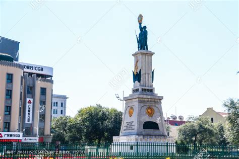 哈尔滨苏联红军英雄纪念碑,历史遗迹,建筑摄影,摄影素材,汇图网www.huitu.com