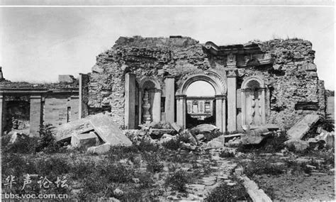 1873年被破坏不久的圆明园欧式宫殿残迹依然绝美-天下老照片网