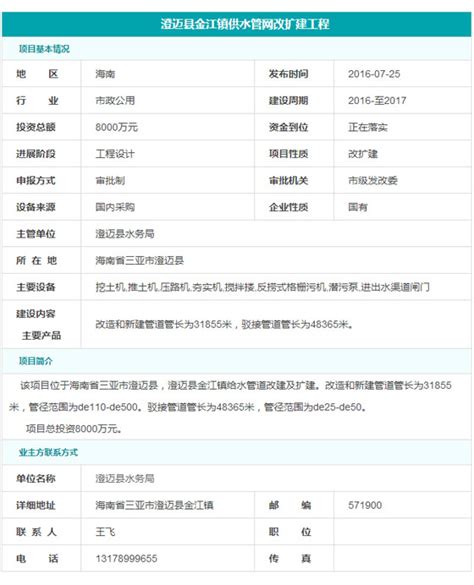 中国拟在建项目网网站服务级别