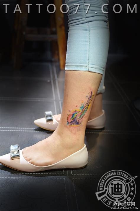 花腿纹身图案#彩色荷花纹身图案#吴江酷客纹身_吴江酷客纹身-站酷ZCOOL
