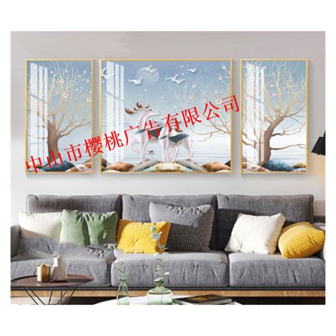 新中式客厅装饰画 现代书房卧室床头挂画齐白石水墨花卉国画壁画-美间设计