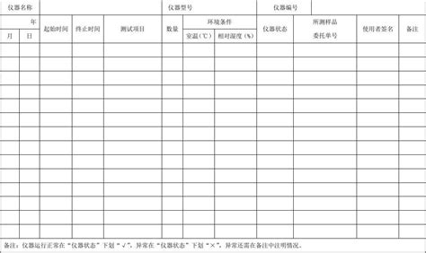 实验室仪器设备使用记录表_word文档在线阅读与下载_无忧文档