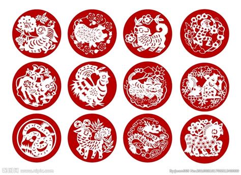 十二生肖属相动物剪纸图案设计图__传统文化_文化艺术_设计图库_昵图网nipic.com