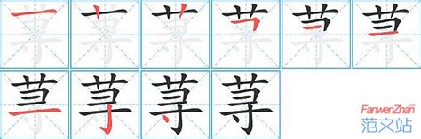 荨的笔顺_汉字荨的笔顺笔画 - 笔顺查询 - 范文站