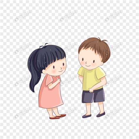 小女孩和小男孩图片
