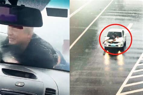 实拍：重庆高速一男子被顶引擎盖雨中疾驰数公里！警方介入调查！_凤凰网视频_凤凰网