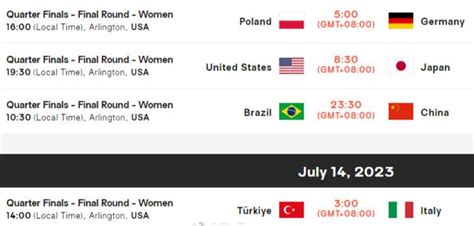 2023世界女排联赛总决赛赛程直播时间表 8强赛程比赛时间对阵-闽南网