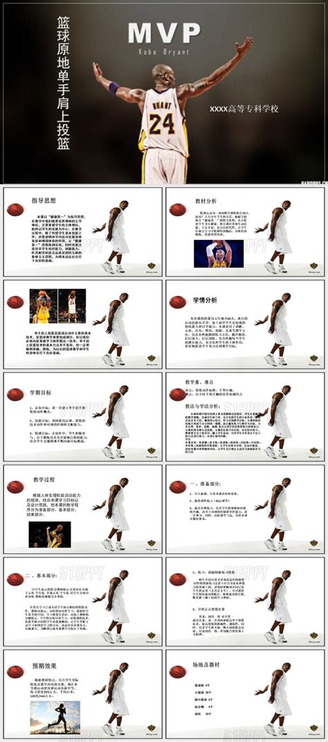 篮球运动基础知识PPT模板-515PPT