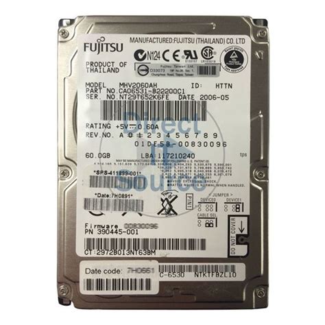 HP 390445-001 - 60GB 5.4K IDE 2.5" Hard Drive