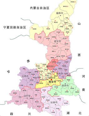 陕西省行政地图图片