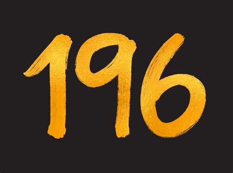 196 Number logo vector illustration, 196 Years Anniversary Celebration ...