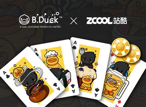 B.Duck小黄鸭 x ZCOOL站酷联名扑克_派星星在奔跑-站酷ZCOOL