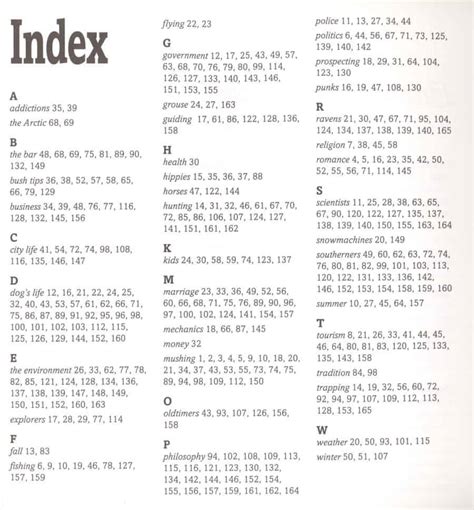 Book Index Design