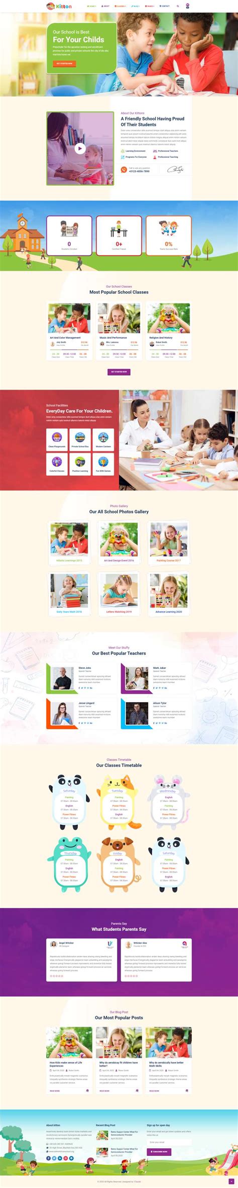 网页制作与设计，幼儿教育网站设计模板-17素材网