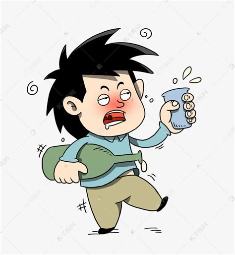 喝酒的动漫图片