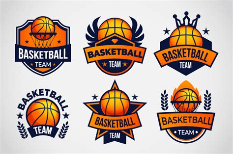 六个篮球俱乐部图标/logo矢量素材(AI/EPS/PNG)_dowebok