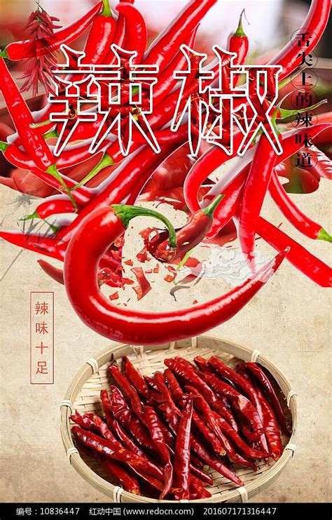 高端大气红色辣椒海报图片下载_红动中国