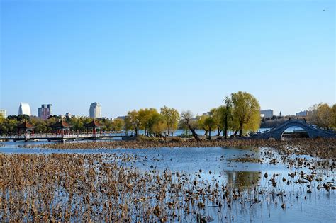 日落后的中国长春南湖公园风景,国内旅游景点,旅游景点,摄影素材,汇图网www.huitu.com