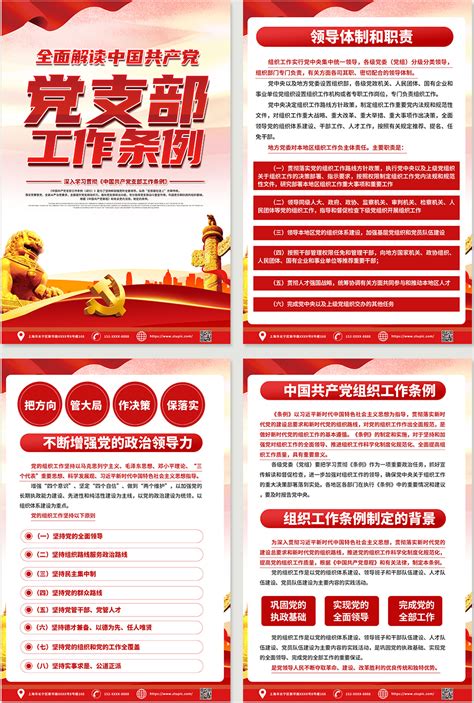 支部工作条例干部教育培训展板图片下载_红动中国