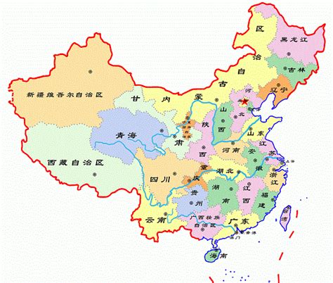 中国各省份地图