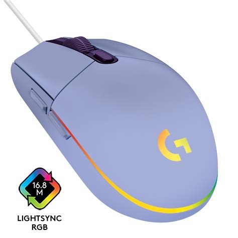 Chuột Logitech G203 LightSync Lilac