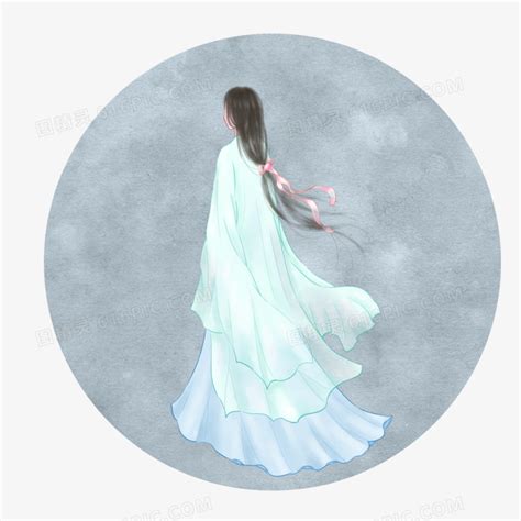 背影手绘男女生古风头像