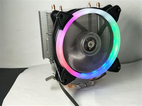 散热器-4热管散热器 塔式铜管cpu风扇 12公分发光风扇 Intel AM...