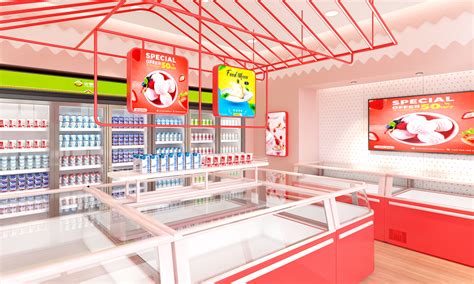 吉雪屋冷冻食品便利店连锁店铺空间设计-上海店面si空间设计公司-尚略