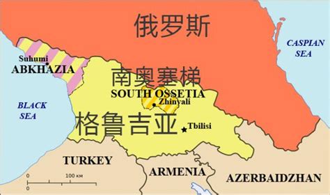 高加索地区地图图片
