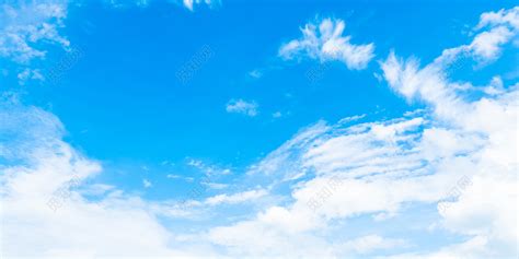 唯美蓝色天空白云背景图免费下载 - 觅知网