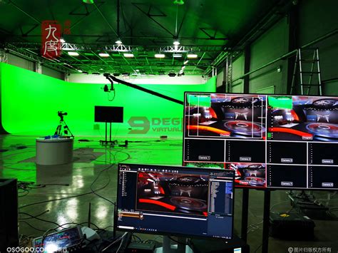 虚拟场景定制，具备完整绿幕虚拟制作工作流AR演播厅|资源-元素谷(OSOGOO)