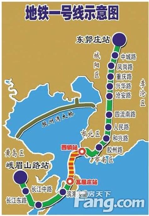 青岛一号线地铁开通时间及路线图_旅泊网