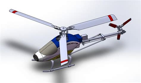 BELAID Amine遥控直升飞机模型3D图纸 Solidworks设计 – KerYi.net