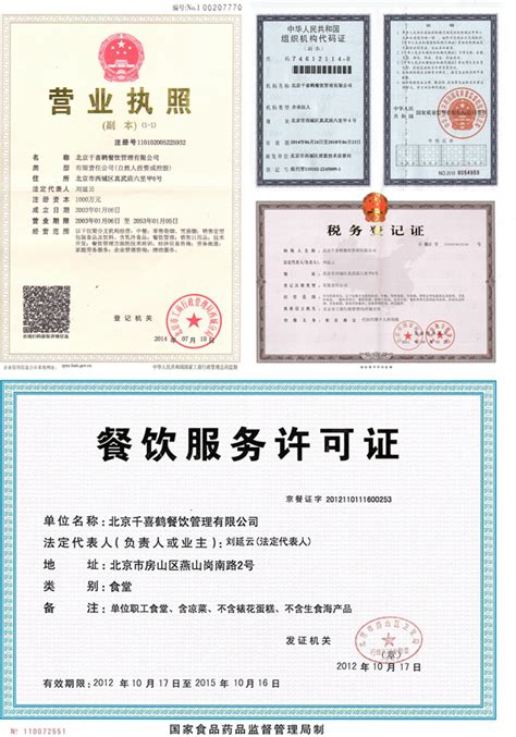 北京千喜鹤餐饮管理有限公司(1)官网,网站