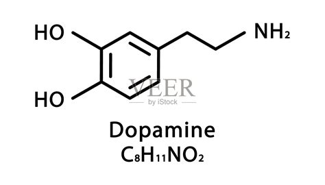 多巴胺分子结构。多巴胺骨架化学式。化学分子式矢量图插画图片素材_ID:424019006-Veer图库