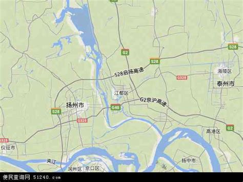 扬州 中国地图,扬州市版,扬州市广陵区_大山谷图库
