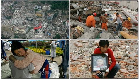 汶川地震照片演示一组 自然灾难震撼的纪实照片高清视频-92素材网