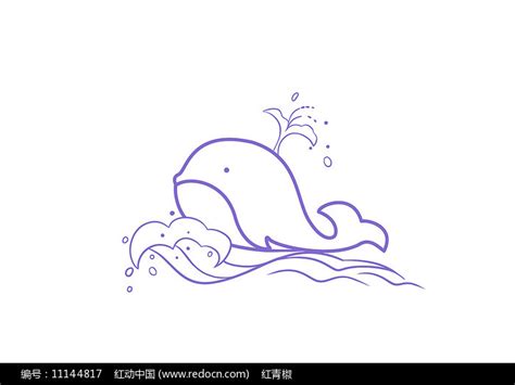手绘鲸鱼简笔画图片