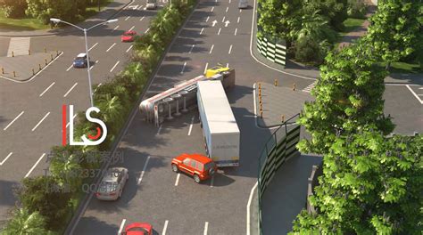 交通事故模拟还原三维动画-【卢森影视】