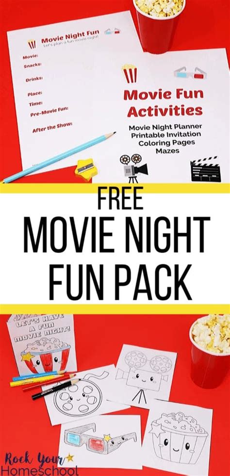 Free Kids Activity Pack for Family Movie Night Fun - Rock Your Homeschool