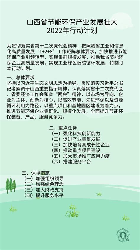 【政策解读】山西省节能环保产业发展壮大2022年行动计划_企策通