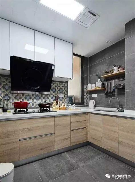 低调北欧风灰色橱柜设计效果图 开放式厨房设计图大全-中华橱柜网
