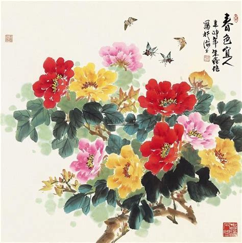 春色宜人 单片连框 纸本--中国书画、西画、杂项-2011年秋季艺术品拍卖会-收藏网