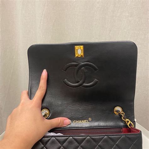 Chanel vintage full flap 24k gold hardware sku 918, Luxury, Bags ...
