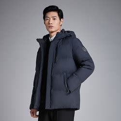 零号男青春休闲可脱卸帽修身短款棉衣图片